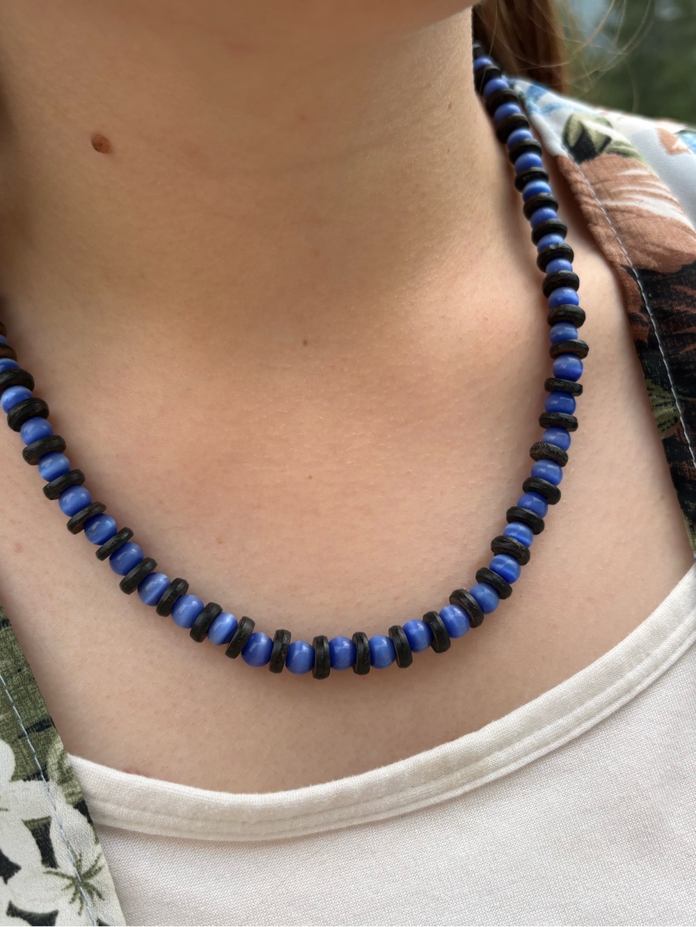 Beaded Bohemian  Moon Glow Necklace